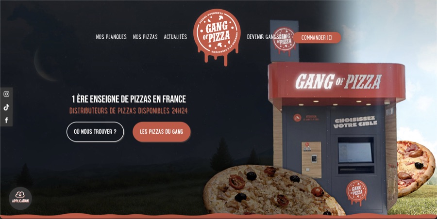 Page d'accueil du site Gang Of Pizza